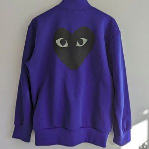Play Comme des Garçons Track Jacket - Blue / Big Heart Print